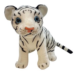 Tigre de Pelúcia - Branco - 28cm - 1 unidade - Rizzo