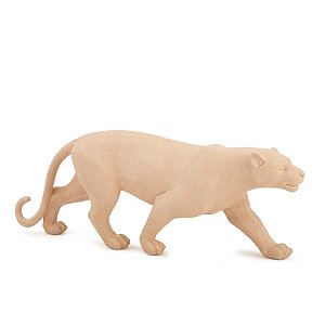 Escultura Leopardo de Poliresina - 38x11x6cm - 1 unidade - Rizzo