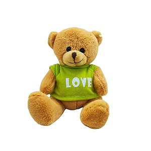 Urso De Pelúcia Love - Marrom - 13cm - 1 unidade - Rizzo