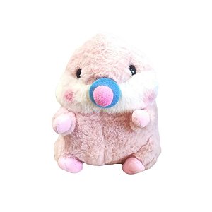 Hamster De Pelúcia Rosa - 18x14cm - 1 unidade - Rizzo - Rizzo