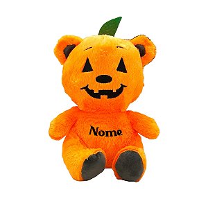 Urso Abóbora de Pelúcia Personalizado - 23cm - 1 unidade - Rizzo