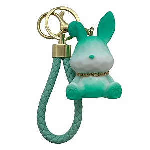 Chaveiro Coelho - Verde Água - 7cm - 1 unidade - Rizzo