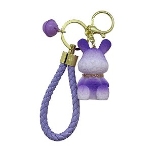 Chaveiro Coelho com Sino - Roxo - 5cm - 1 unidade - Rizzo