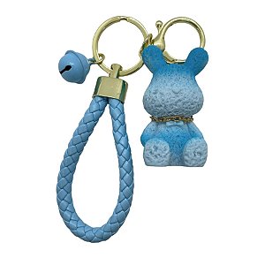 Chaveiro Coelho com Sino - Azul Claro - 5cm - 1 unidade - Rizzo