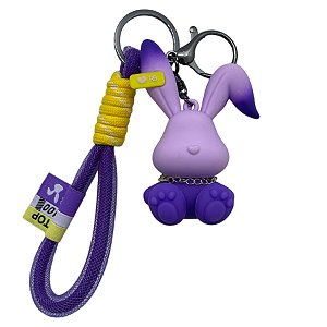 Chaveiro Coelho - Roxo - 7cm - 1 unidade - Rizzo
