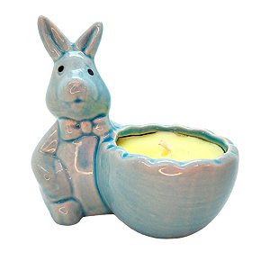 Vela Decorativa Coelho Azul - 8x8cm - 1 unidade - Rizzo