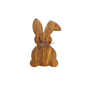 Enfeite Decorativo Coelho de Madeira - 15cm - 1 unidade - Rizzo