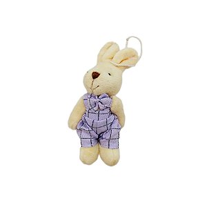 Coelho Xadrez Roxo para Pendurar - 10x5cm - 1 unidade - Cromus - Rizzo