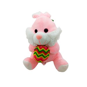 Coelho de Pelúcia Rosa - 15cm - 1 unidade - Rizzo