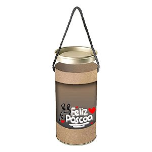 Lata para Ovos Kraft c/ Visor e Alça - Flork Coelho - 1 unidade - Rizzo