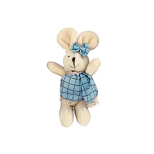 Mini Coelha Decorativo para Pendurar - Azul - 10cm - 1 unidade - Cromus - Rizzo