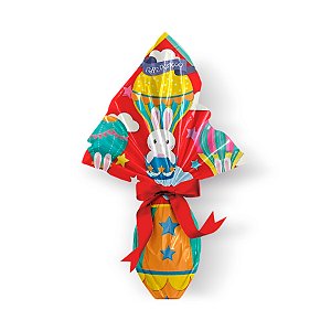 Kit para Ovo Express 32x32cm para Ovos de 150g a 200g - Coelhinho Balão Mágico - 1 unidade - Cromus - Rizzo
