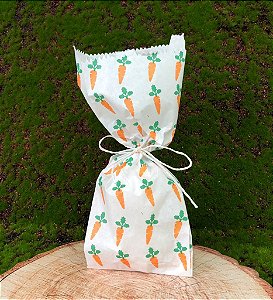 Saquinho de Papel Cenourinhas 10 un - Decora Doces