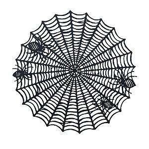 Jogo Americano Teia de Halloween - Preto - 38cm - 1 unidade - Cromus - Rizzo