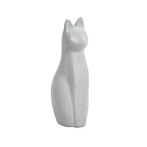 Escultura Gato de Cerâmica - 28x7x9cm - 1 unidade - Rizzo