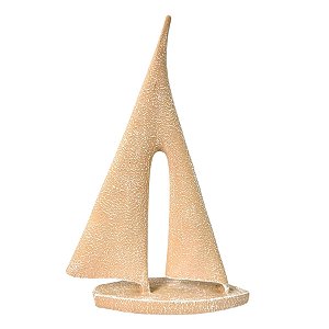 Escultura Barco Abstrato de Poliresina - 19,5x28cm - 1 unidade - Rizzo