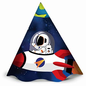 Chapéu de Aniversário - Espacial - 8 unidades - Regina - Rizzo
