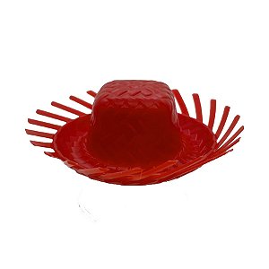 Forminha para Doces - Mini Chapéu de Festa Junina - Vermelho - 7,5x3cm - 12 unidades - Rizzo