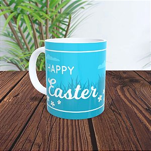 Caneca de Porcelana - Happy Easter - 325ml - 1 unidade - Rizzo