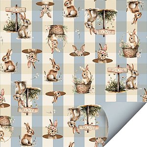 Folha para Ovos de Páscoa Doce Páscoa Azul 69x89cm - 25 unidades - Cromus - Rizzo