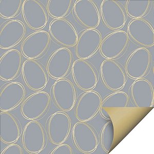 Folha para Ovos de Páscoa Tonal Azul e Ouro 69x89cm - 25 unidades - Cromus - Rizzo