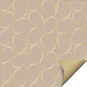 Folha para Ovos de Páscoa Tonal Fend e Ouro 69x89cm - 5 unidades - Cromus - Rizzo