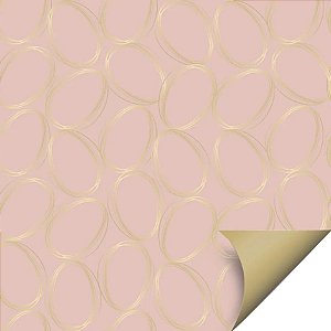 Folha para Ovos de Páscoa Tonal Rose e Ouro 69x89cm - 5 unidades - Cromus - Rizzo