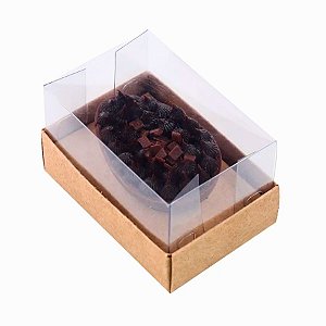 Caixa Para Meio Ovo De 250g - Kraft - 17x12x7cm - 6 unidades - Cromus - Rizzo