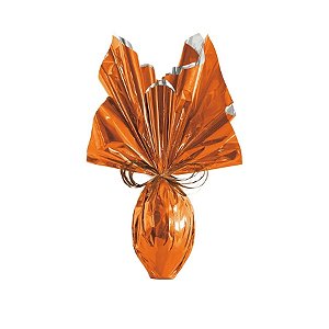 Folha para Ovos de Páscoa Metalizado Laranja 69x89cm - 25 unidades - Cromus - Rizzo