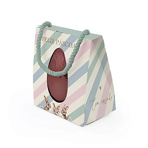 Sacola Com Alça Para Ovo 250g - Doce Páscoa - 20x18x15cm - 6 unidades - Cromus - Rizzo