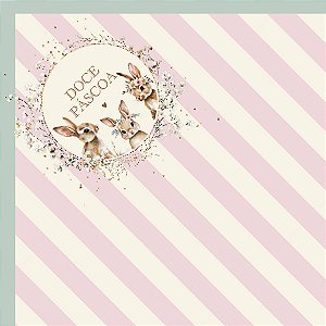 Saco Express 32x32cm para Ovos de 150g a 250g - Doce Páscoa Rosa - 5 unidades - Cromus - Rizzo
