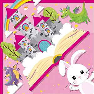 Saco Express 32x32cm para Ovos de 150g a 250g - Castelo Rosa - 5 unidades - Cromus - Rizzo