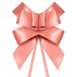 Laço Fácil de Fita de Cetim - Rosa Vermelho - 22mm - 5 unidades - Progresso - Rizzo