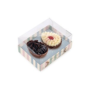 Caixa Para Dois Meio Ovos de Páscoa Horizonte - Doce Páscoa - 10,5x8x5cm 50g - 6 unidades - Cromus - Rizzo