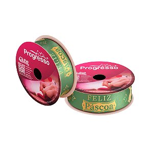 Fita de Cetim 10m x 22mm - Cor 1049 - Feliz Páscoa Verde - Rolo 10 metros  - 1 unidade - Progresso - Rizzo