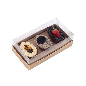 Caixa Para 3 Meio Ovos De 50g Horizonte - Kraft - 15,5x8x5cm - 6 unidades - Cromus - Rizzo