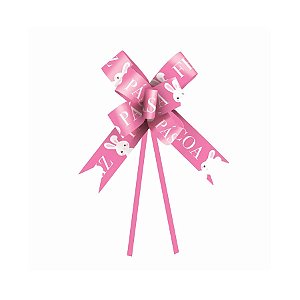Laço Fácil - Feliz Páscoa Rosa - 10 unidades - Cromus - Rizzo