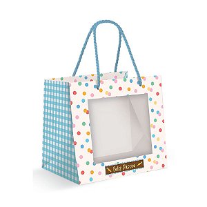 Sacola Premium Para Caixa Meio Ovo Com Visor - Jump - 30x26x14cm - 1 unidade - Cromus - Rizzo