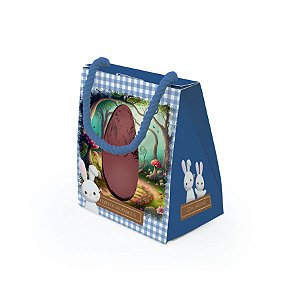 Sacola Com Visor Para Ovo De 250g - Contos De Páscoa Azul - 20x18x15cm - 6 unidades - Cromus - Rizzo