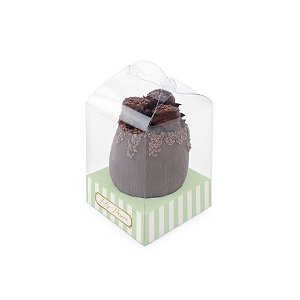 Caixa Redoma Para Ovo Vulcão 250g - Quinn Verde - 10x10x19cm - 6 unidades - Cromus - Rizzo