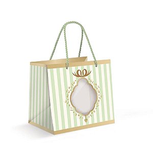Sacola Premium Com Visor Para Caixa Meio Ovo - Quinn Verde - 22x20x14cm - 1 unidade - Cromus - Rizzo