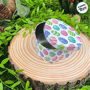 Lata de Metal de Páscoa - Ovos de Páscoa - 11,5cm - 1 unidade - Rizzo
