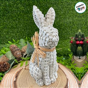 Enfeite Decorativo de Pascoa - Coelho  com Laço - 20cm - 1 unidade - Rizzo