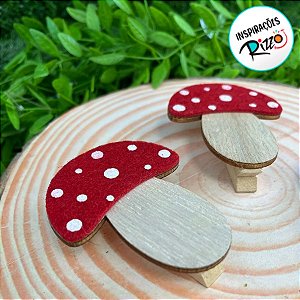 Prendedor Decorativo - Cogumelo Vermelho - 7,5cm - 3 unidades - Cromus - Rizzo