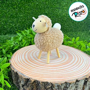 Enfeite Decorativo - Ovelha Marrom - 12cm - 1 unidade - Cromus - Rizzo