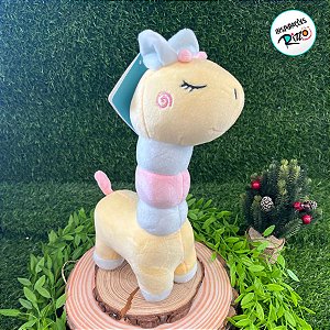 Girafa de Pelúcia Amarela - 28cm - 1 unidade - Rizzo