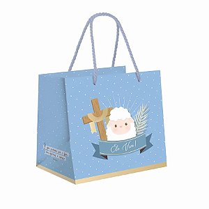 Sacola Premium Para Caixa Meio Ovo de 100g a 150g - Cordeirinho - 22x20x14cm - 1 unidade - Cromus - Rizzo