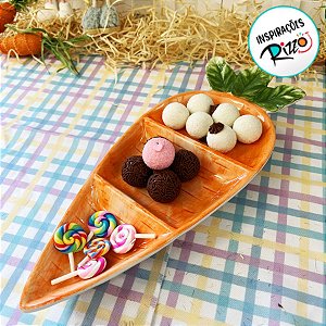 Petisqueira de Páscoa em Cerâmica - Cenoura - 34cm - 1 unidade - Cromus  - Rizzo