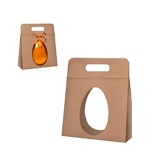 Sacola Com Alça Para Ovo 250g - Kraft - 5,5x14x22,5cm - 1 unidade - Rizzo