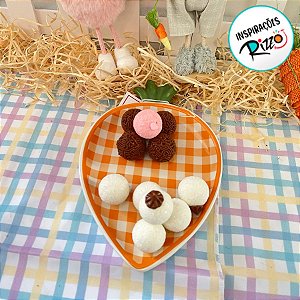 Bandeja Decorativa - Cenoura De Páscoa - 22,5cm - 1 unidade - Cromus - Rizzo